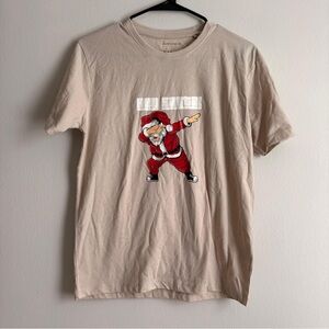 Cactus Santa Dab Graphic Tee - Beige